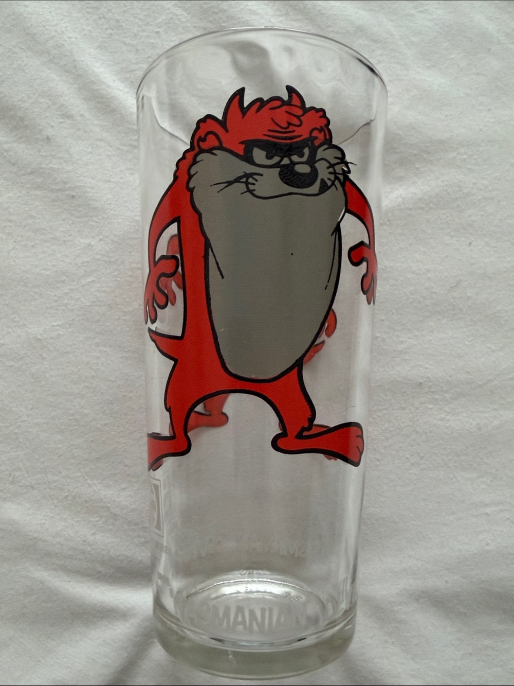 VTG 1973 Looney Tunes Tasmanian Devil Red Character Glass
